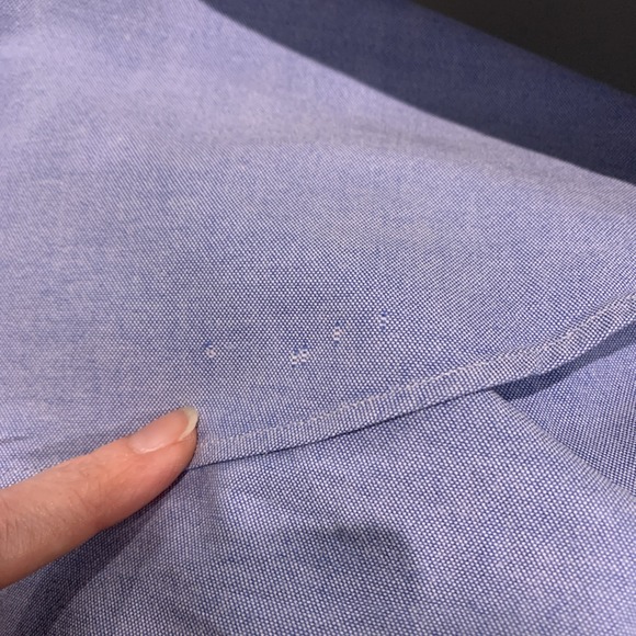 Ralph Lauren Shirt Mens 3XLT Blue Knit Oxford Long Sleeve Button Down Flesh Pony - Picture 9 of 9